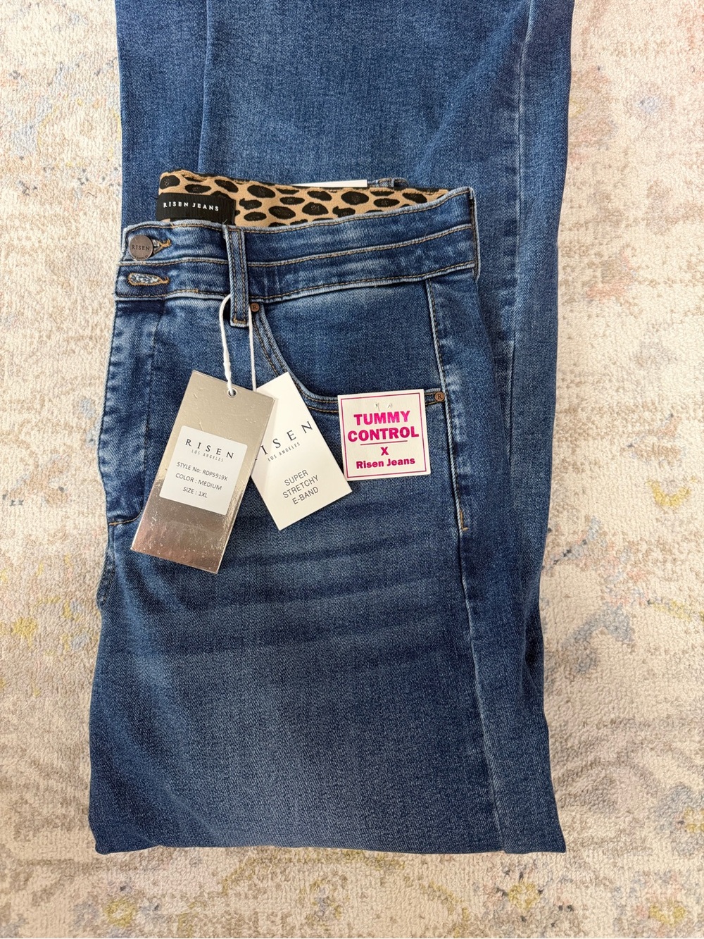 Risen - Women's Tummy Control Dark Blue Jeans